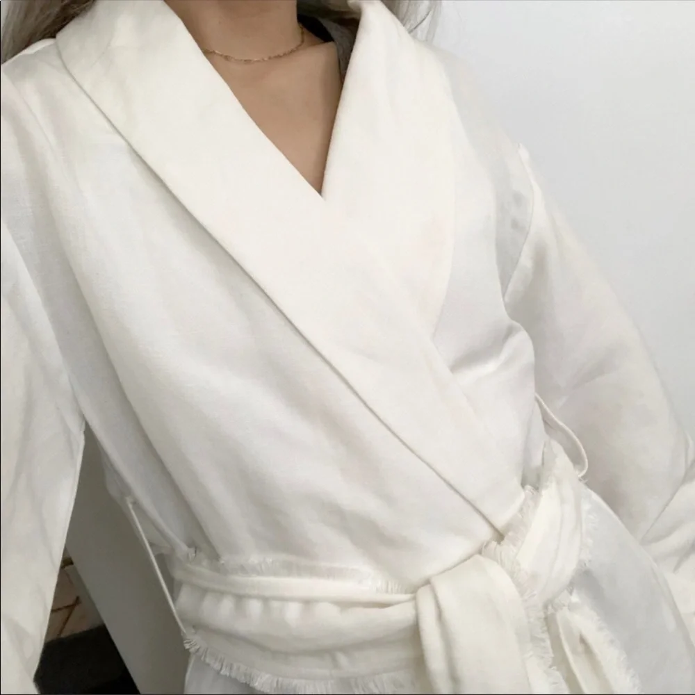 C/MEO COLLECTIVE White Linen Blazer - Picture 3 of 8